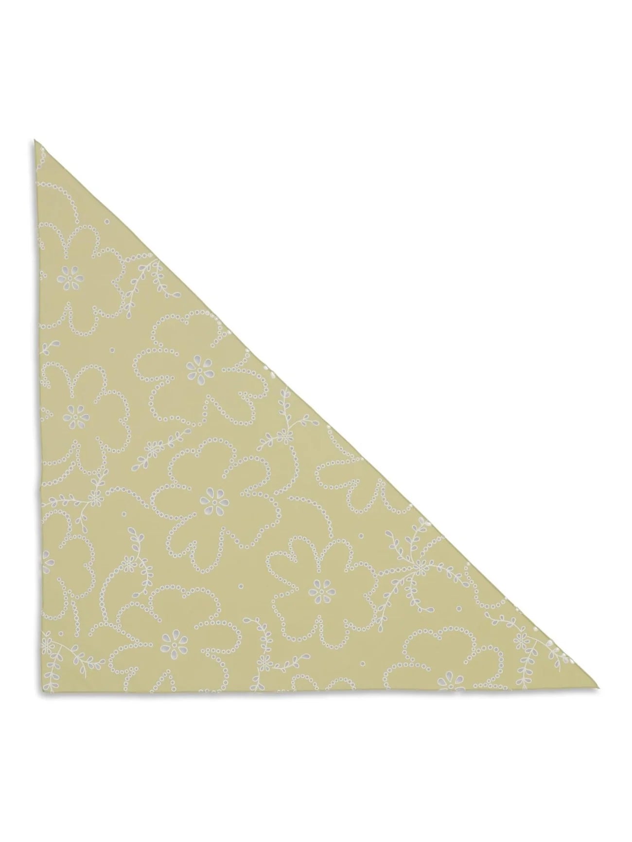 Floral Broderie Bandana Scarf - Pistachio - Tilbehør - Helt Dilla AS