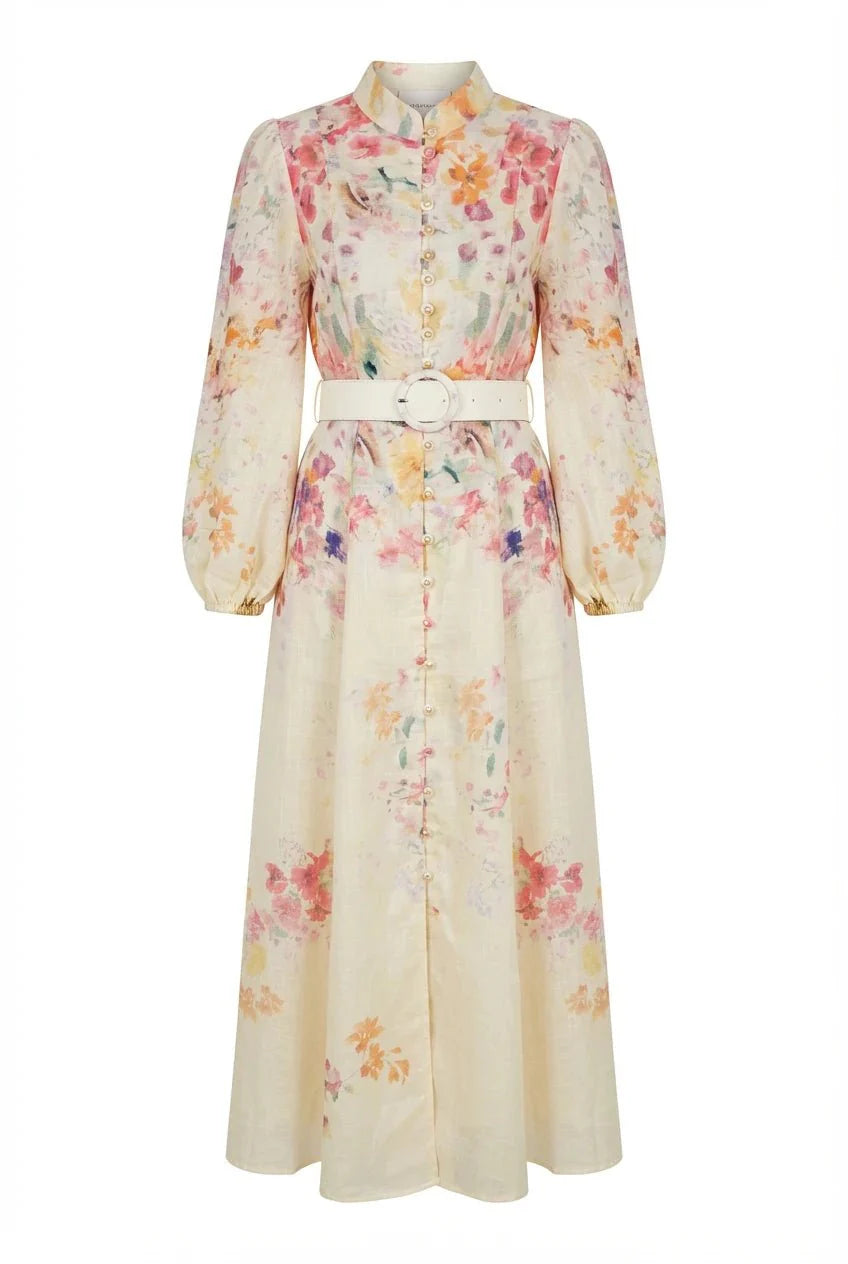 From Paris With Love Kjole - Jaune Flower - Kjoler - Helt Dilla AS