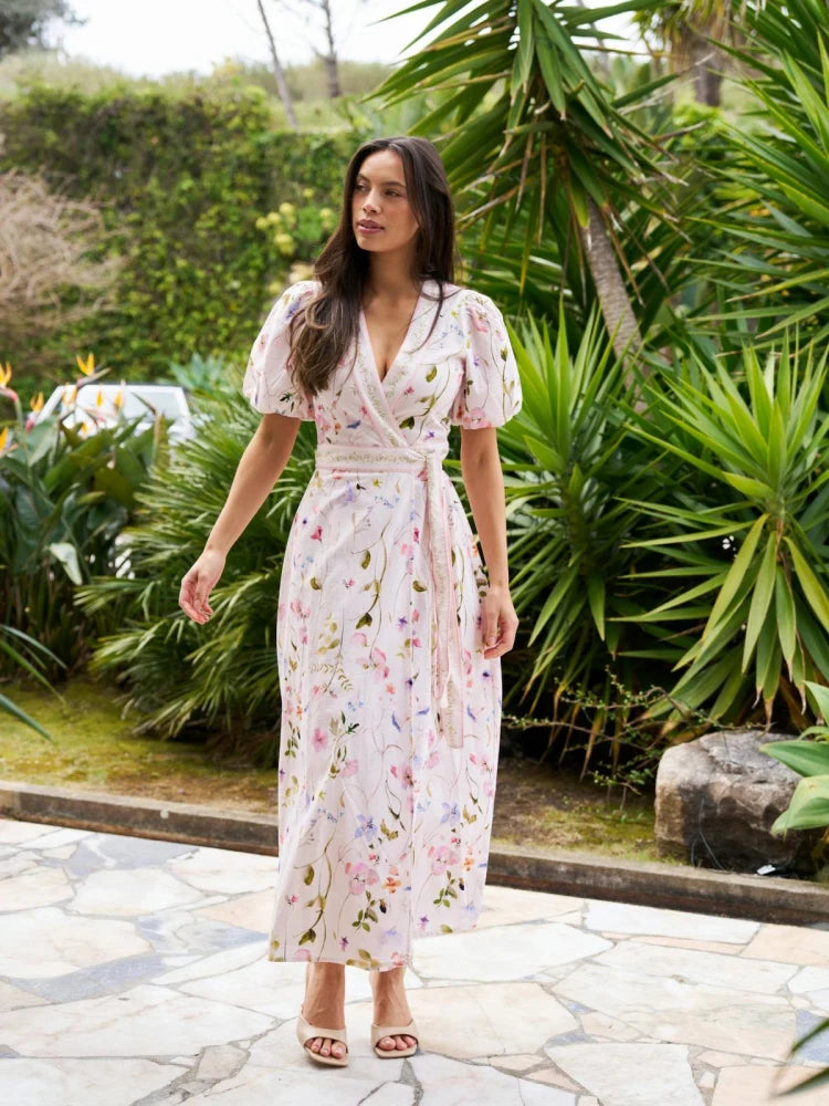 Clarine Flower Dress - Off White - Kjoler - Helt Dilla AS