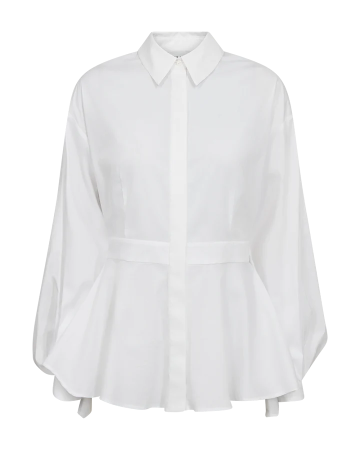 CM Poppi Open-Back Shirt - Bright White - Skjorter - Helt Dilla AS
