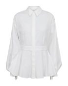 CM Poppi Open-Back Shirt - Bright White - Skjorter - Helt Dilla AS