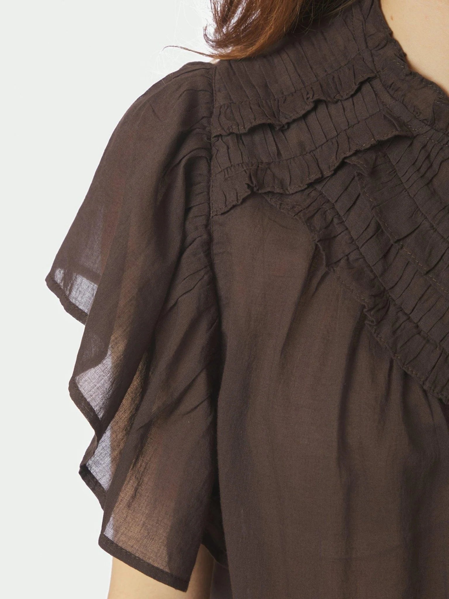 Vinsa S Volie Top - Dark Brown - Topp - Helt Dilla AS