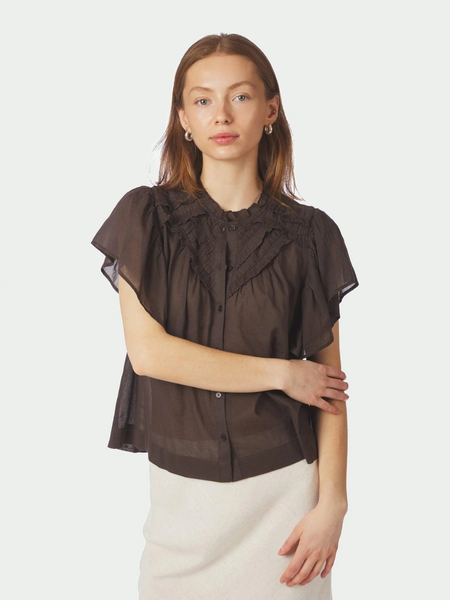 Vinsa S Volie Top - Dark Brown - Topp - Helt Dilla AS