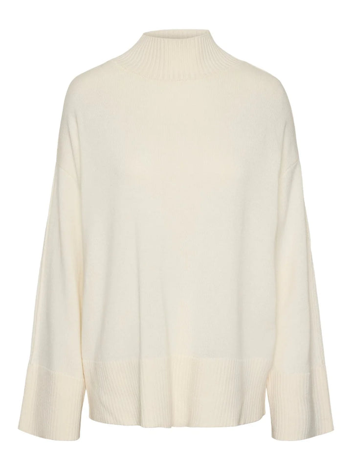 Babette Ls knit pullover - Star White