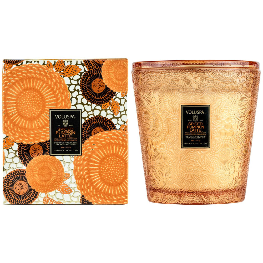 Spiced Pumpkin Latte Embossed Glass Jar - Tilbehør - Helt Dilla AS