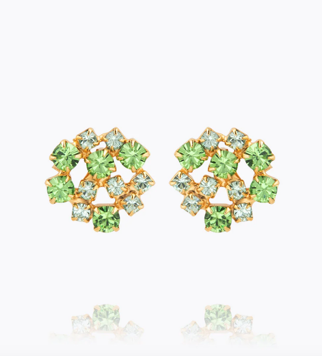 Kassandra earring - gold /green combo - Helt Dilla AS