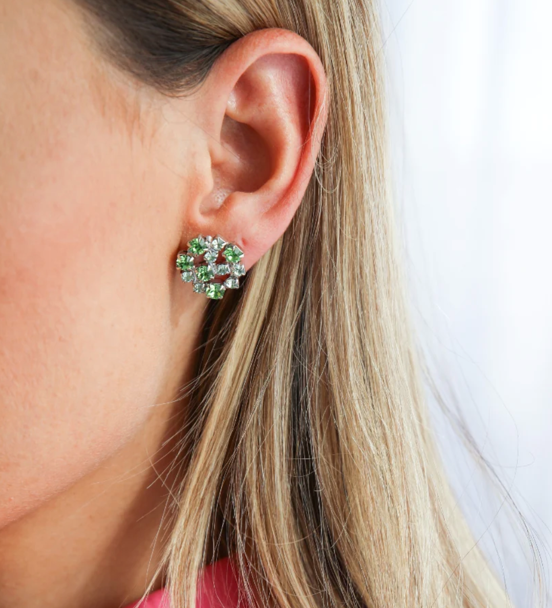 Kassandra earring - gold /green combo - Helt Dilla AS